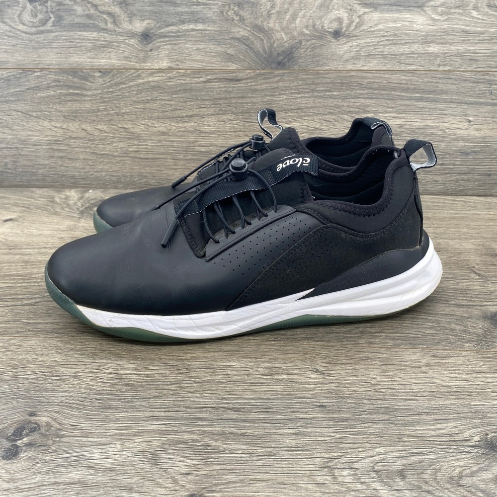Clove Nursing Sneakers Mens Size 12 Black Water Resistant Toggle Lace Work Shoes